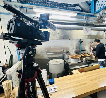 テレビ番組の撮影